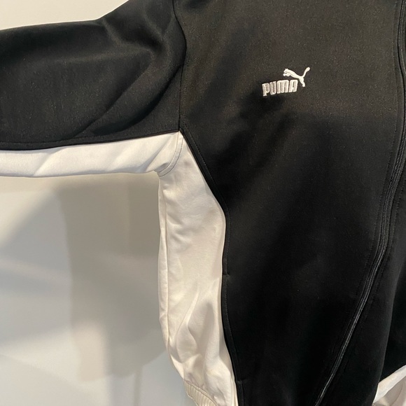 PUMA Zip Up in Black and White Mens Size Large, NWOT - Picture 4 of 9